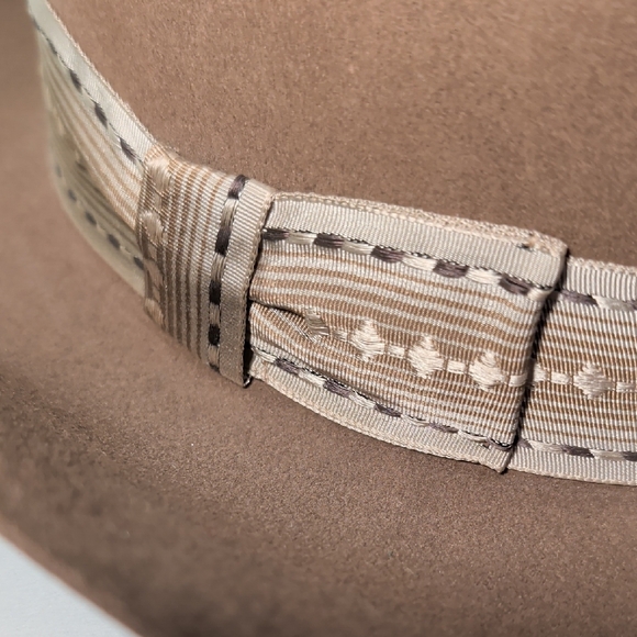 Men's Vintage Tan Trail Ridge Western Cowboy Hat - Picture 4 of 8